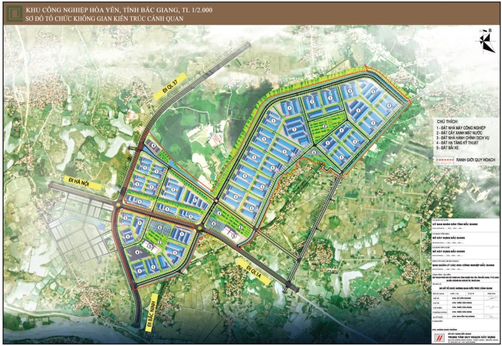 Mặt bằng Khu công nghiệp Hòa Yên